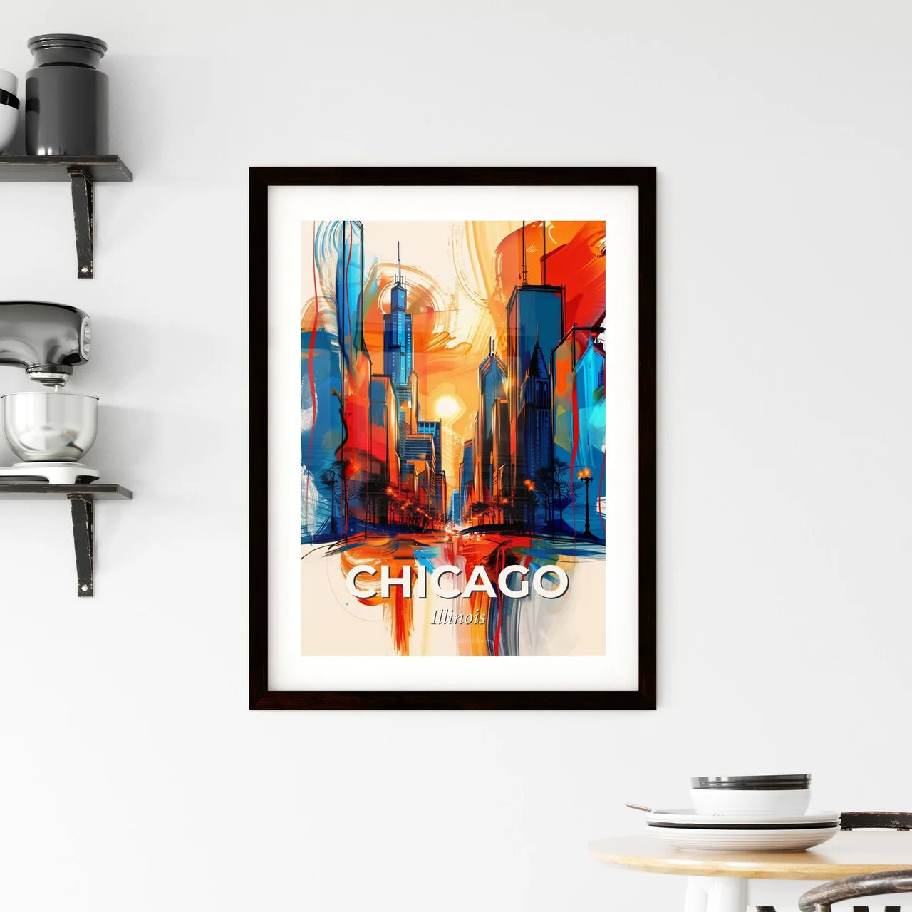 Vibrant Chicago, Illinois Framed Print