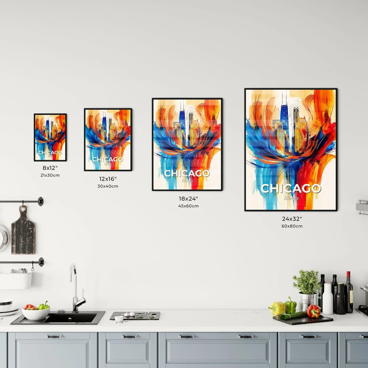 Vibrant Chicago, Illinois Kitchen Art
