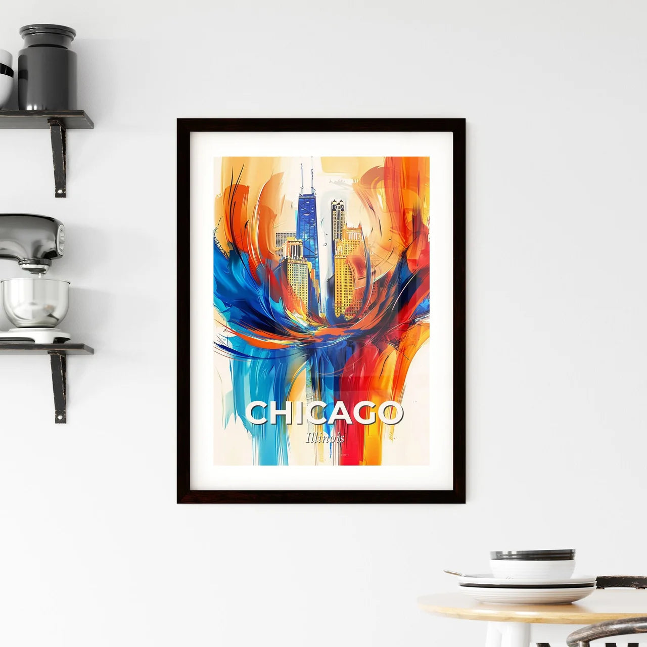 Vibrant Chicago, Illinois Framed Print