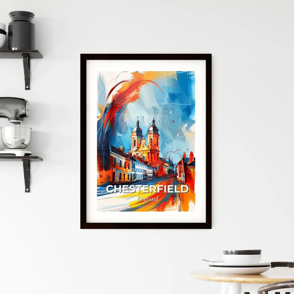 Vibrant Chesterfield, England Framed Print