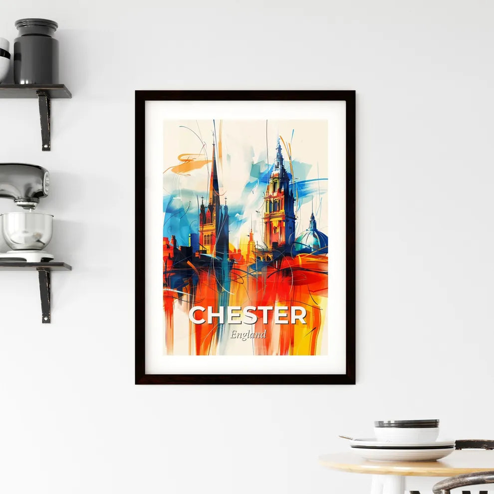 Vibrant Chester, England Framed Print