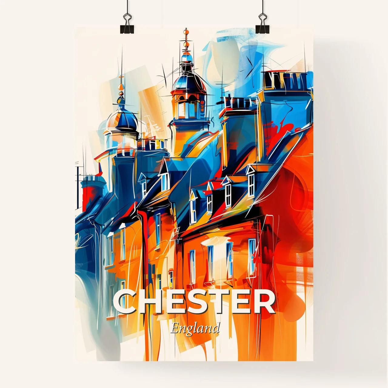 Vibrant Chester, England Poster
