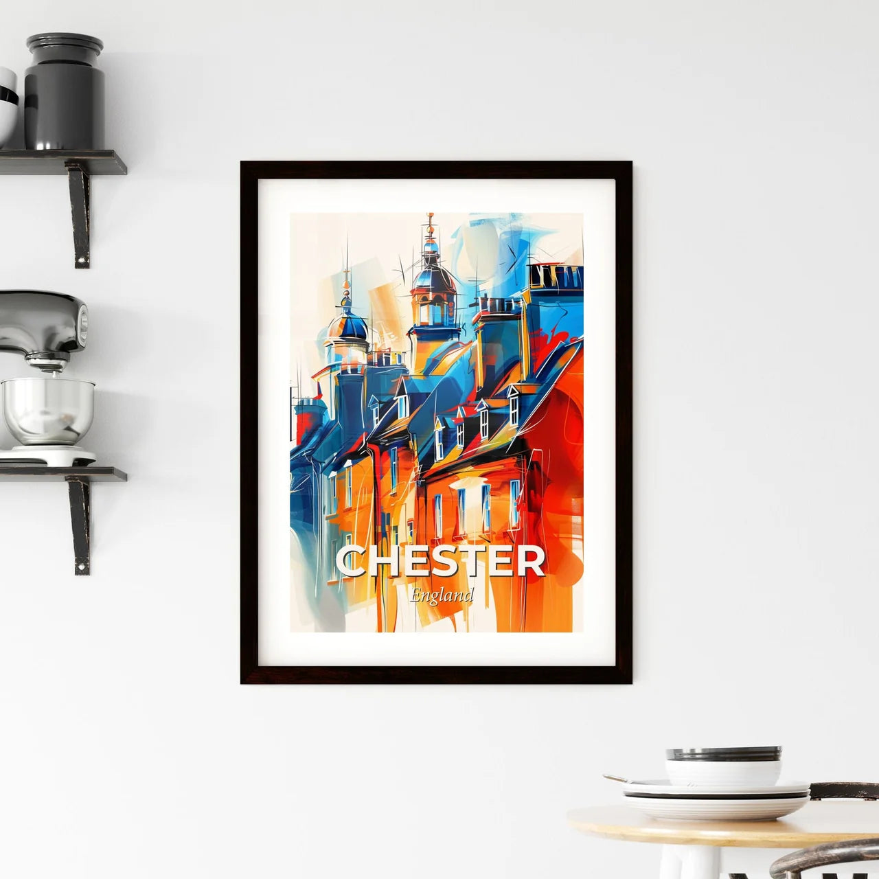 Vibrant Chester, England Framed Print