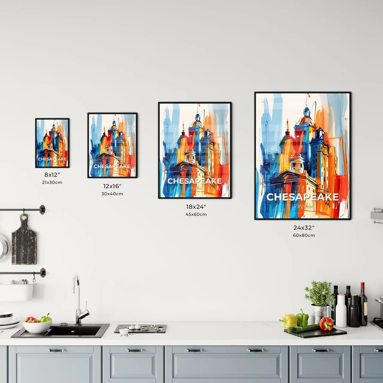 Vibrant Chesapeake, Virginia Kitchen Art