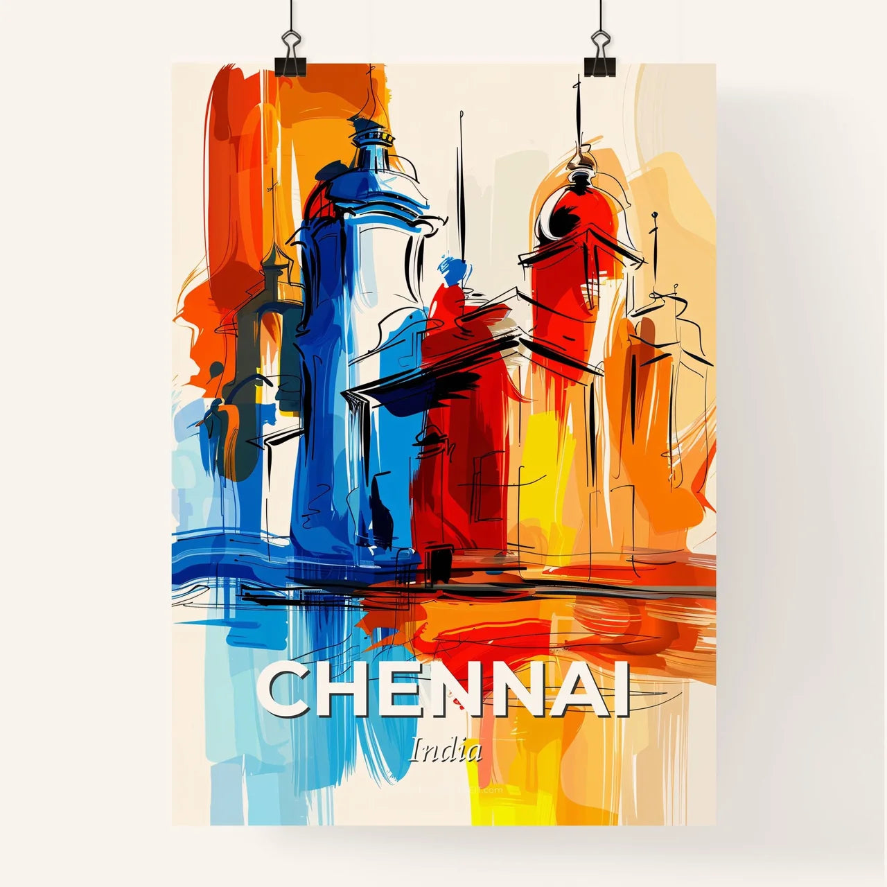 Vibrant Chennai, India Poster