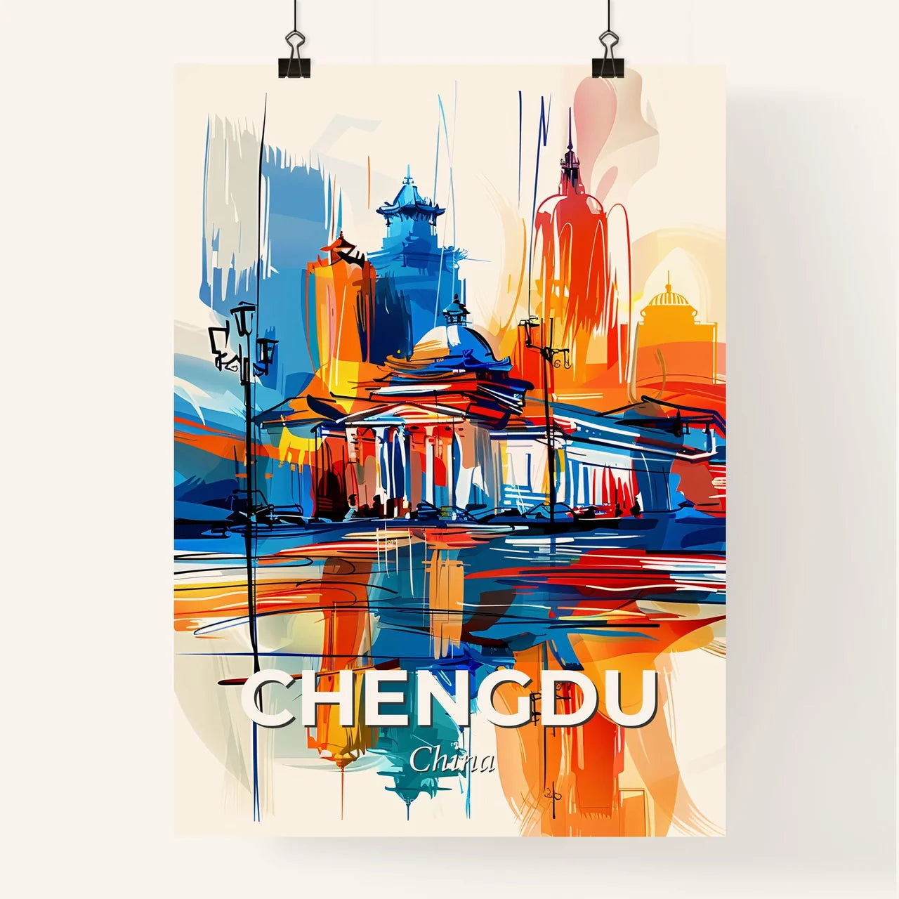Vibrant Chengdu, China Poster