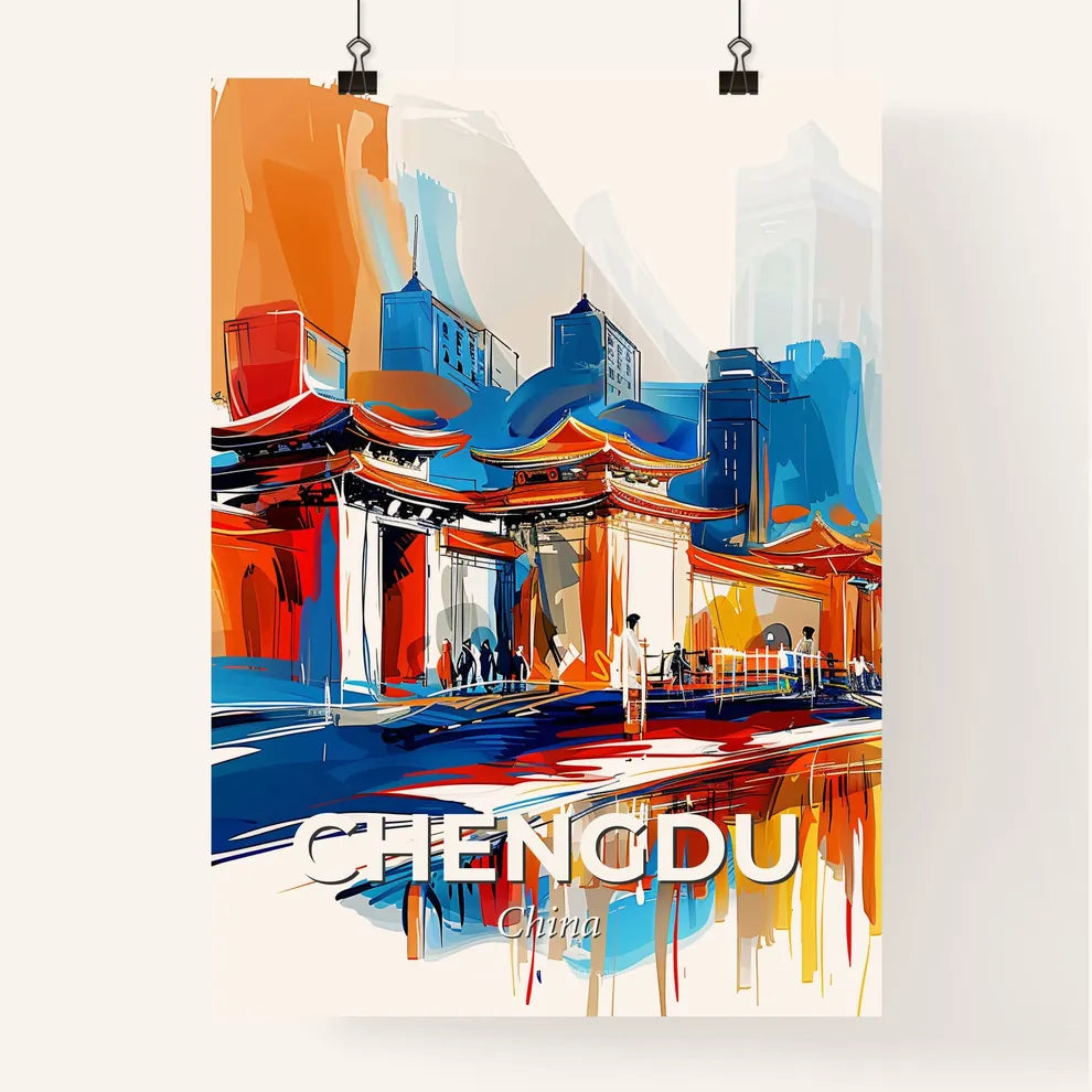 Vibrant Chengdu, China Poster