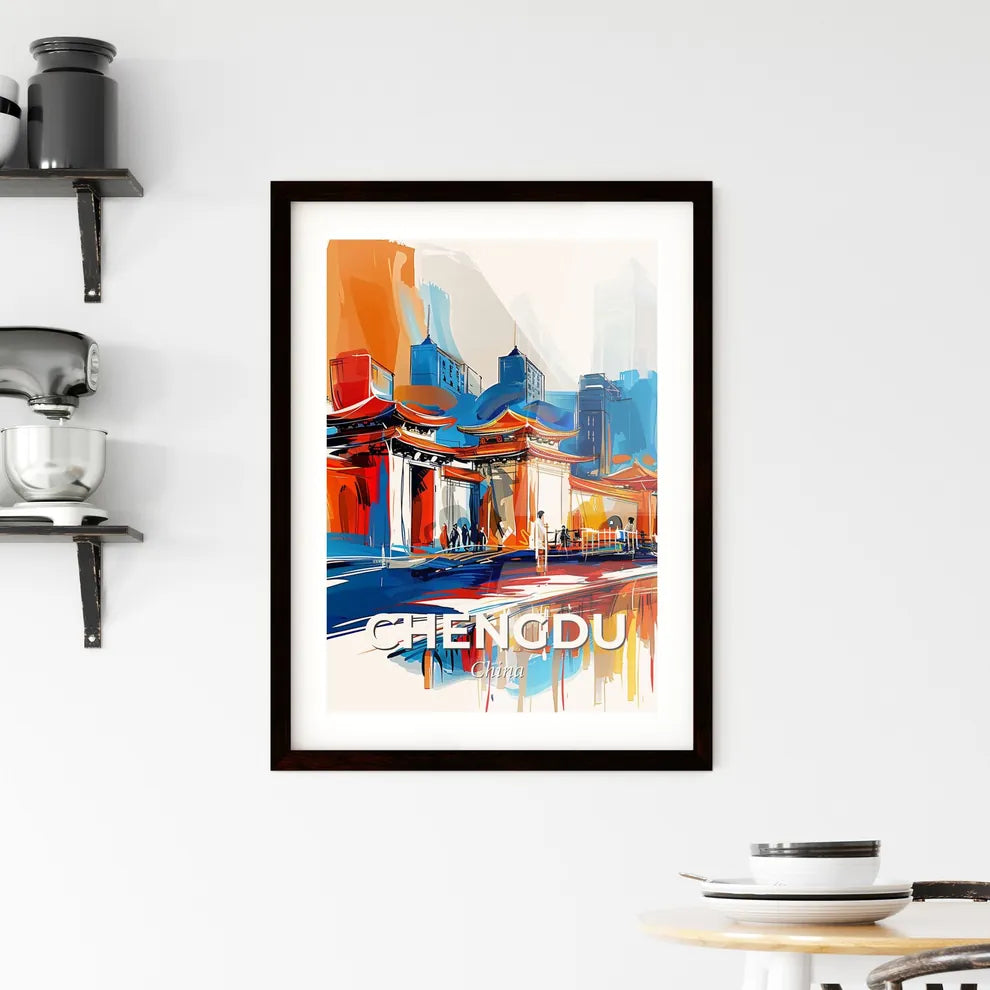 Vibrant Chengdu, China Framed Print
