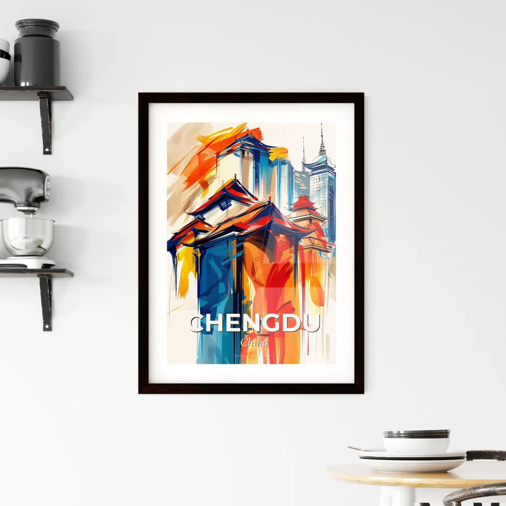 Vibrant Chengdu, China Framed Print