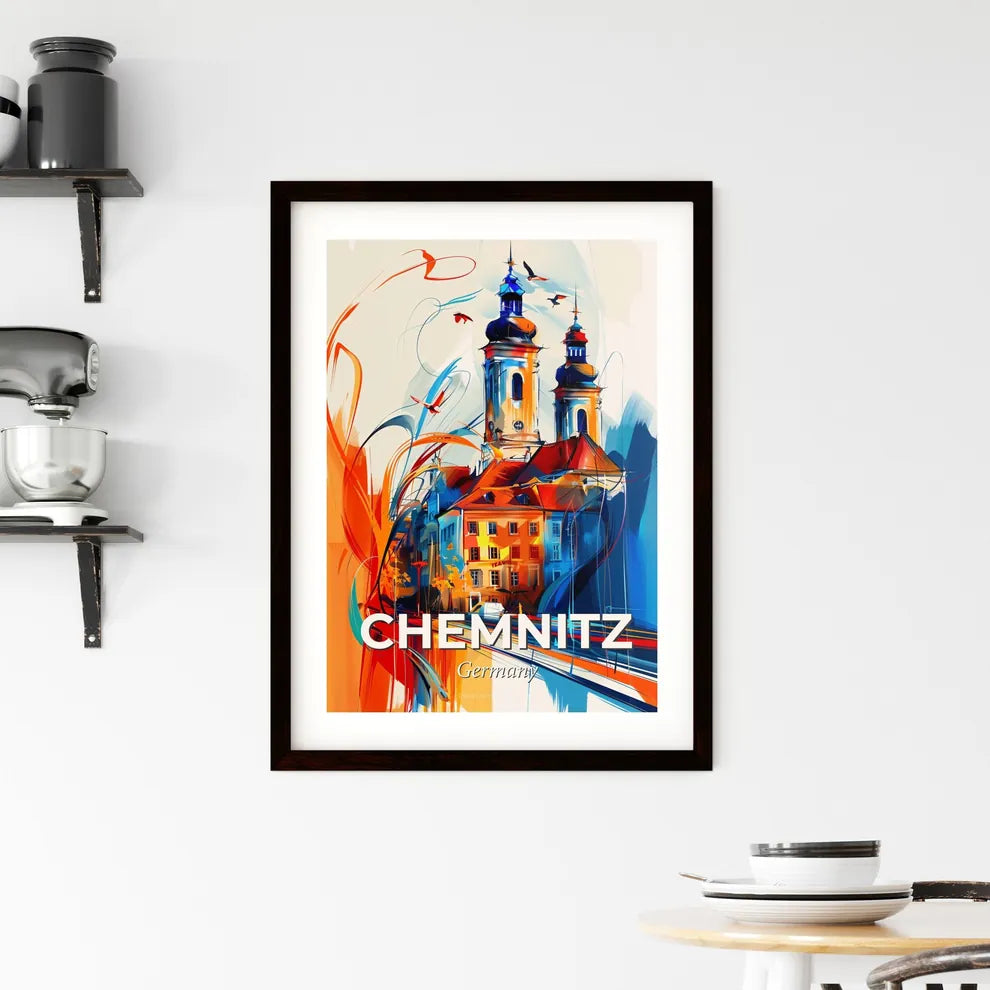 Vibrant Chemnitz, Germany Framed Print