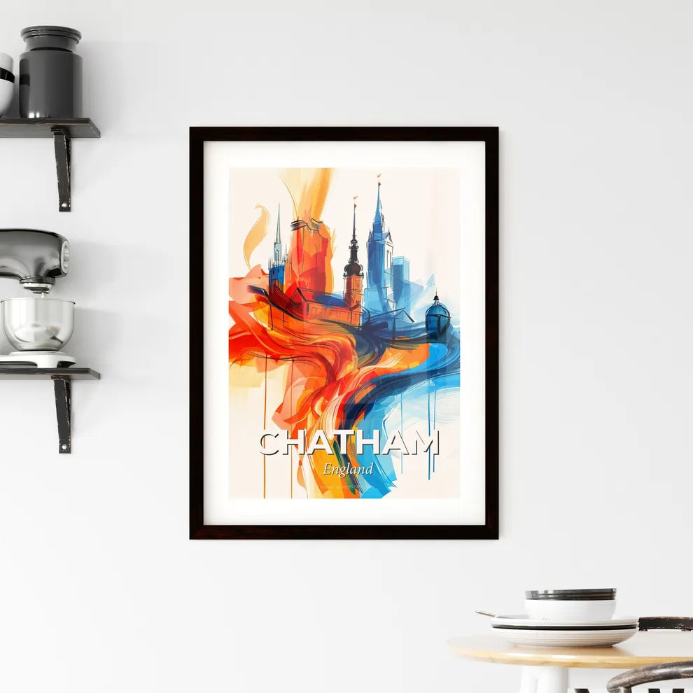 Vibrant Chatham, England Framed Print
