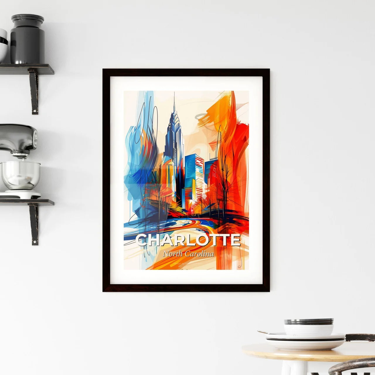 Vibrant Charlotte, North Carolina Framed Print