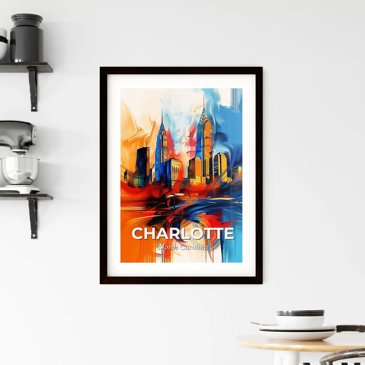 Vibrant Charlotte, North Carolina Framed Print