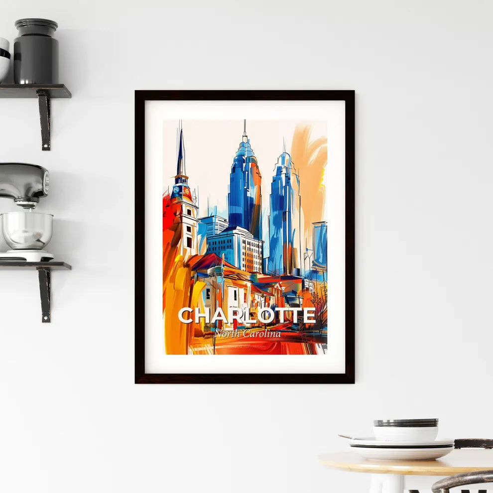 Vibrant Charlotte, North Carolina Framed Print