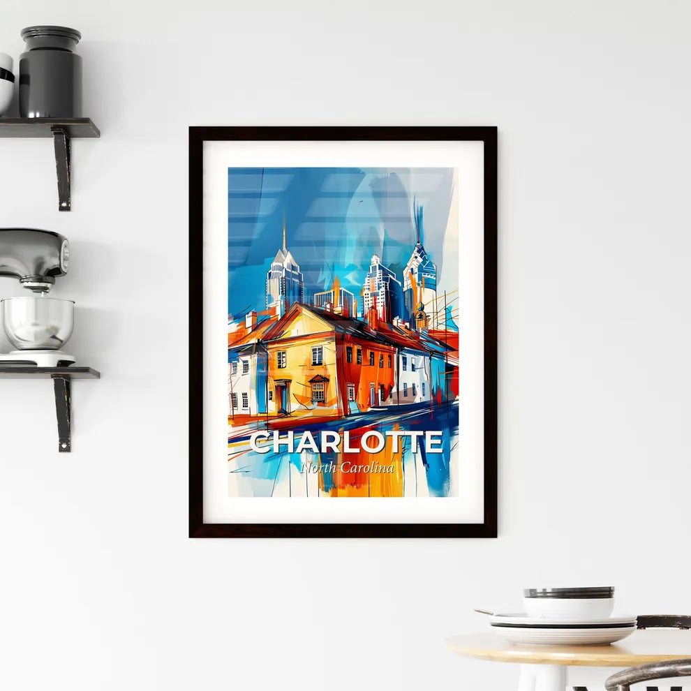 Vibrant Charlotte, North Carolina Framed Print