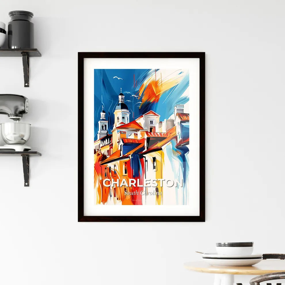 Vibrant Charleston, South Carolina Framed Print