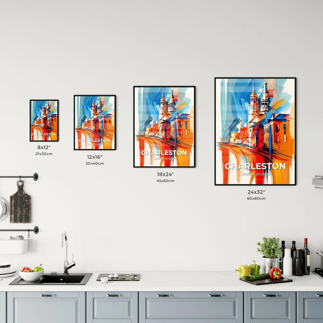 Vibrant Charleston, South Carolina Kitchen Art