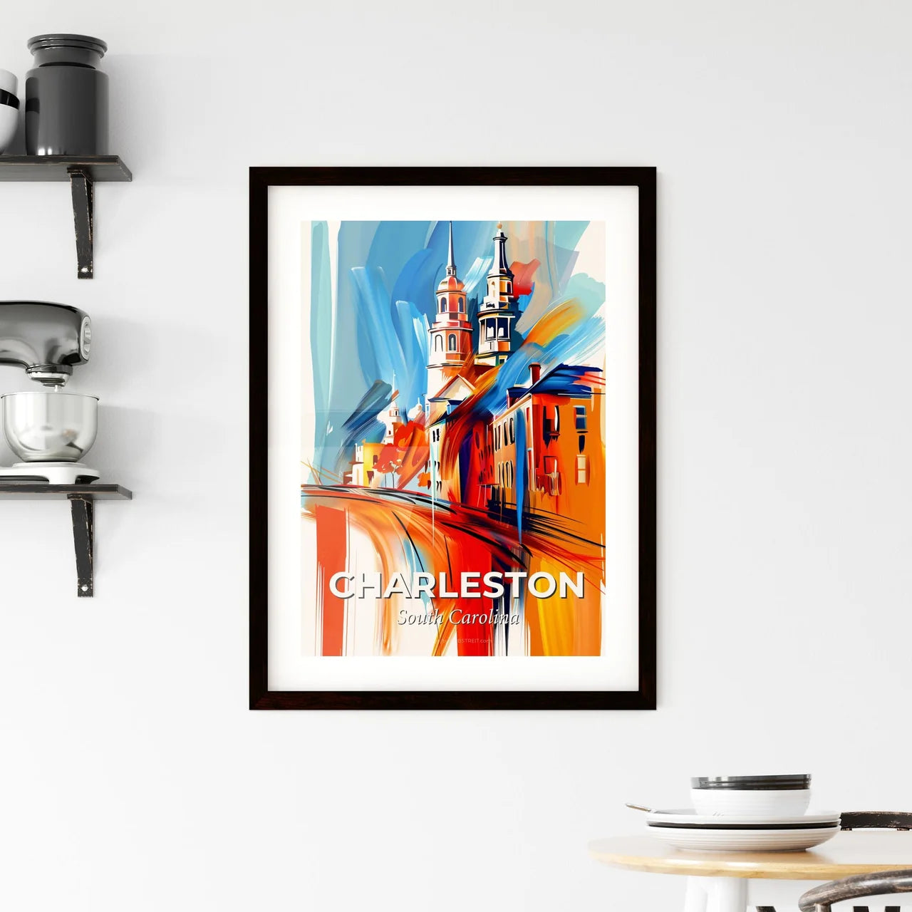 Vibrant Charleston, South Carolina Framed Print