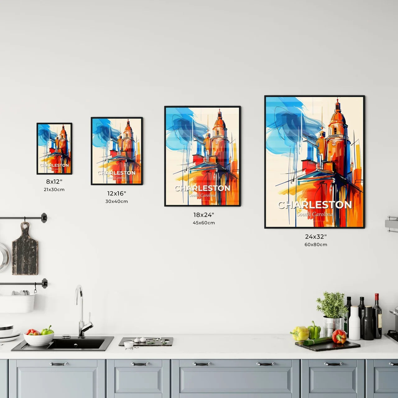 Vibrant Charleston, South Carolina Kitchen Art