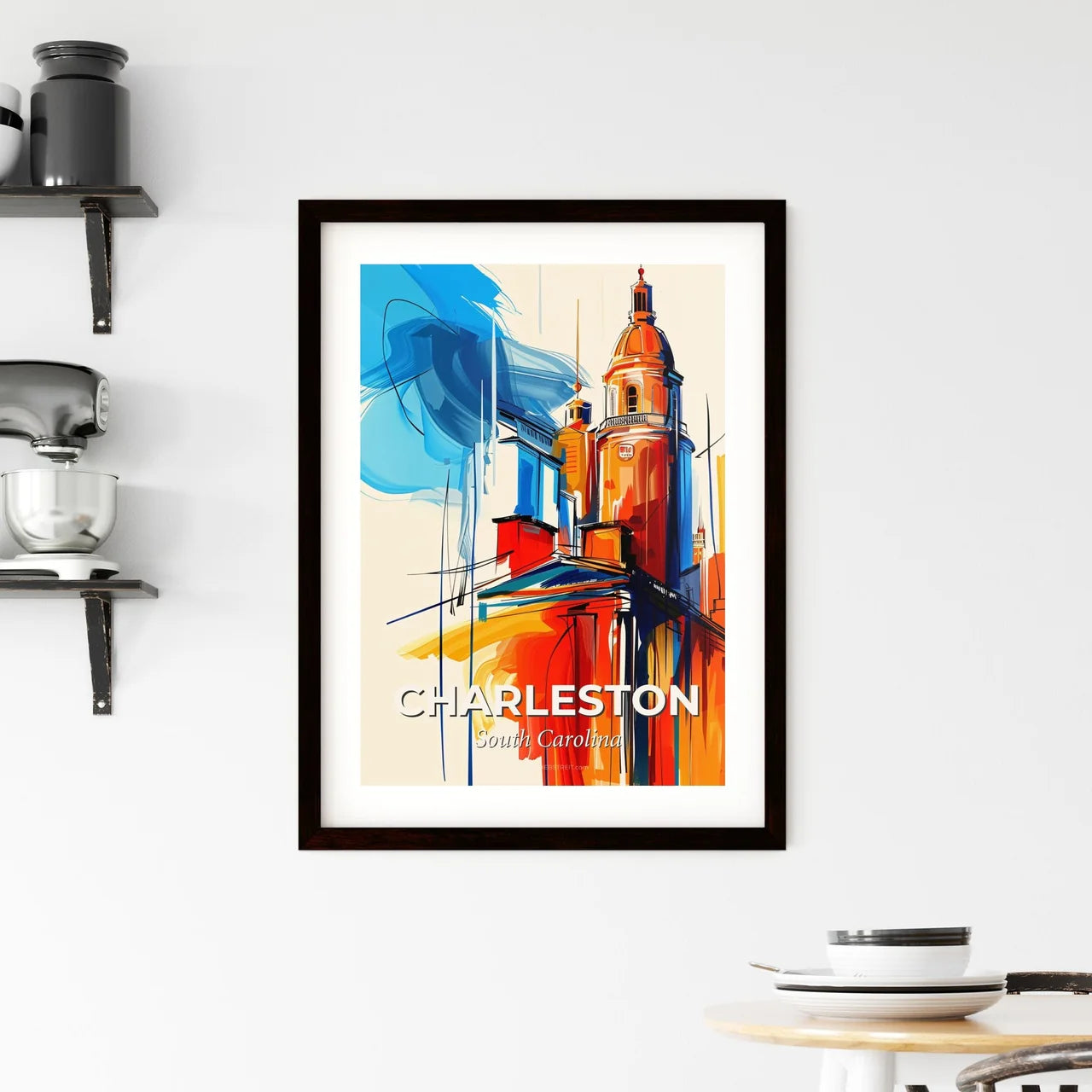 Vibrant Charleston, South Carolina Framed Print