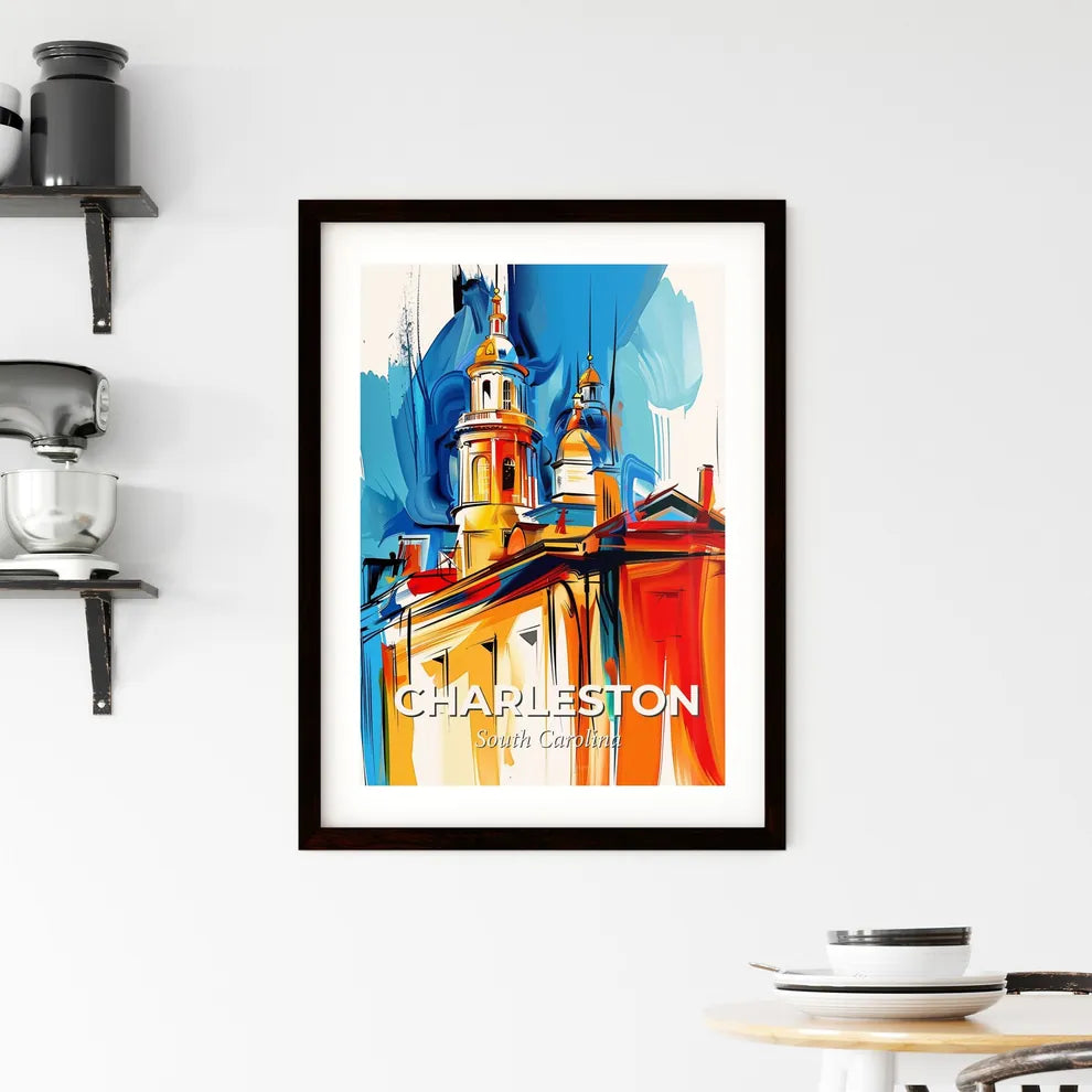 Vibrant Charleston, South Carolina Framed Print