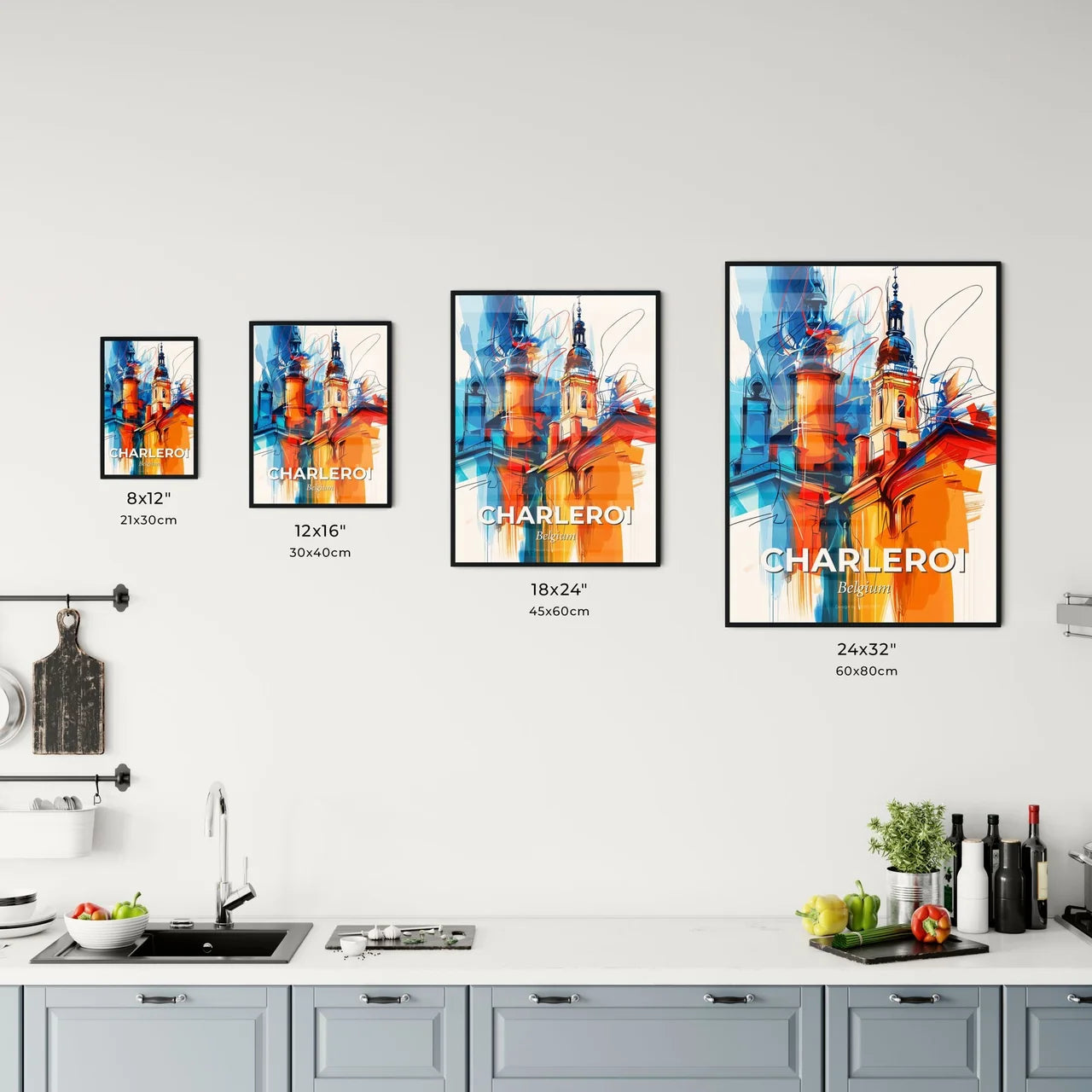 Vibrant Charleroi, Belgium Kitchen Art