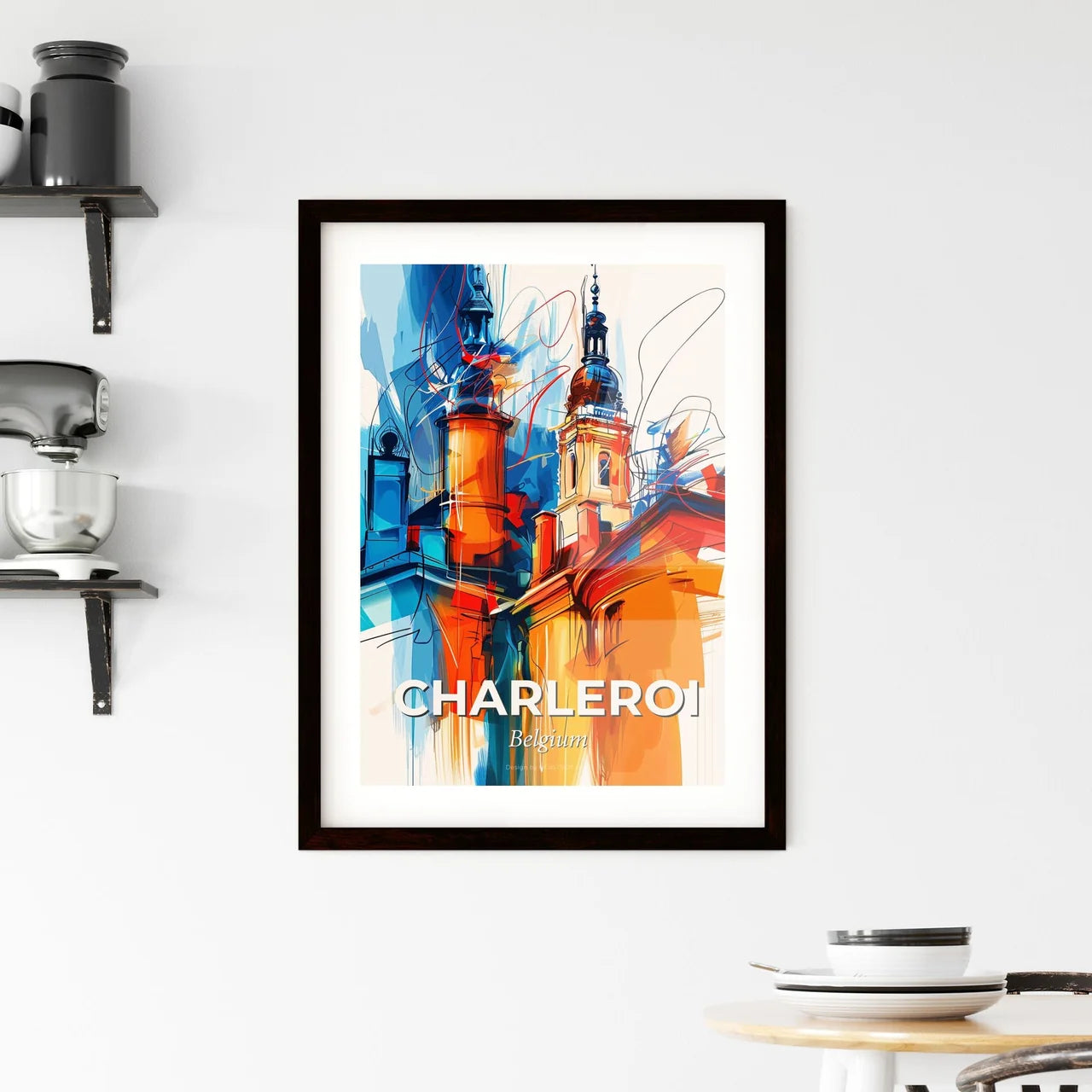 Vibrant Charleroi, Belgium Framed Print