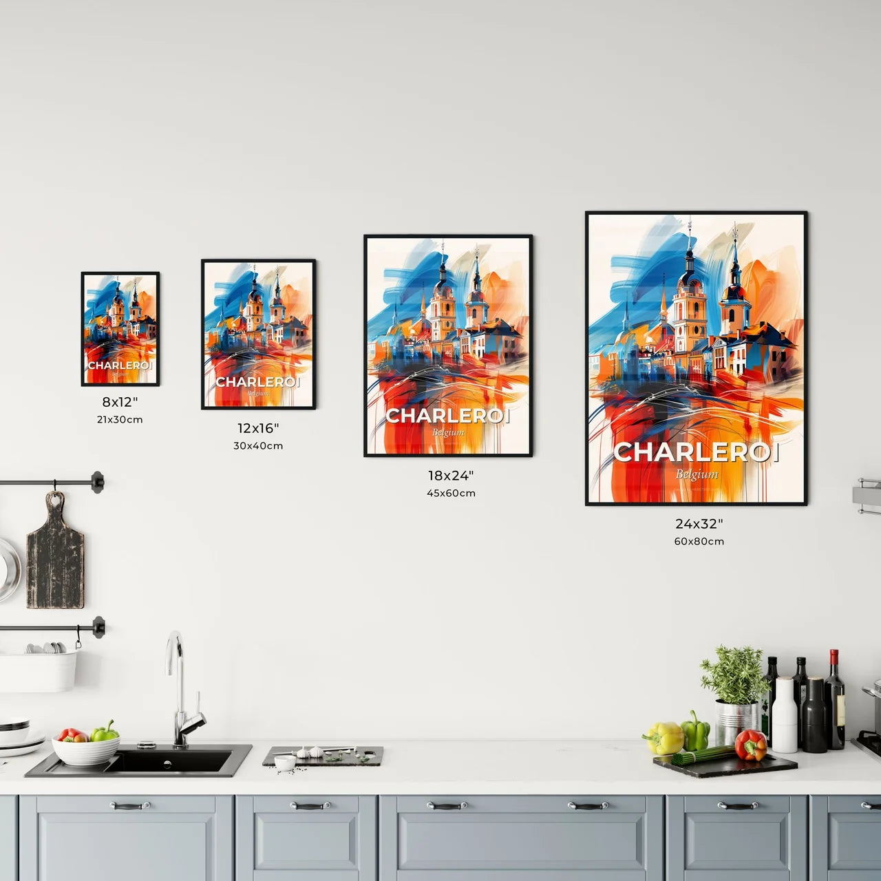Vibrant Charleroi, Belgium Kitchen Art