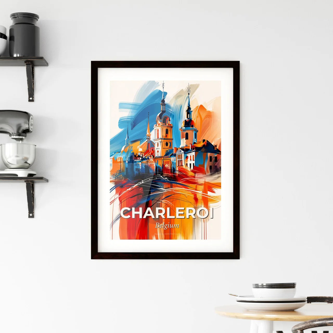 Vibrant Charleroi, Belgium Framed Print