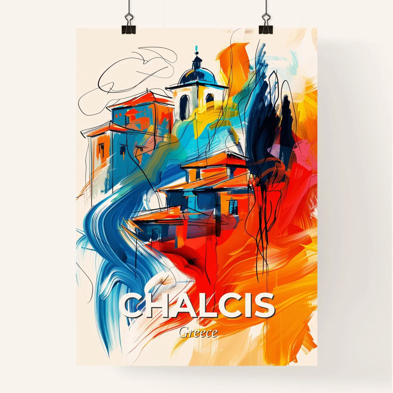 Vibrant Chalcis, Greece Poster