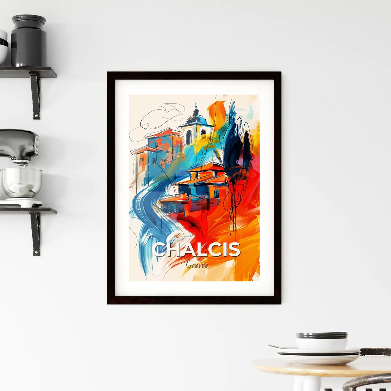 Vibrant Chalcis, Greece Framed Print