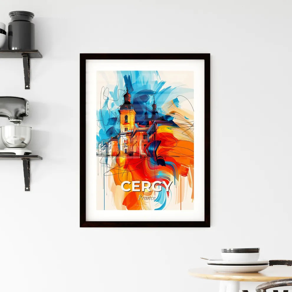 Vibrant Cergy, France Framed Print