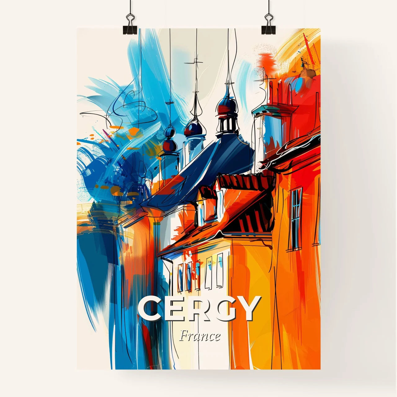 Vibrant Cergy, France Poster
