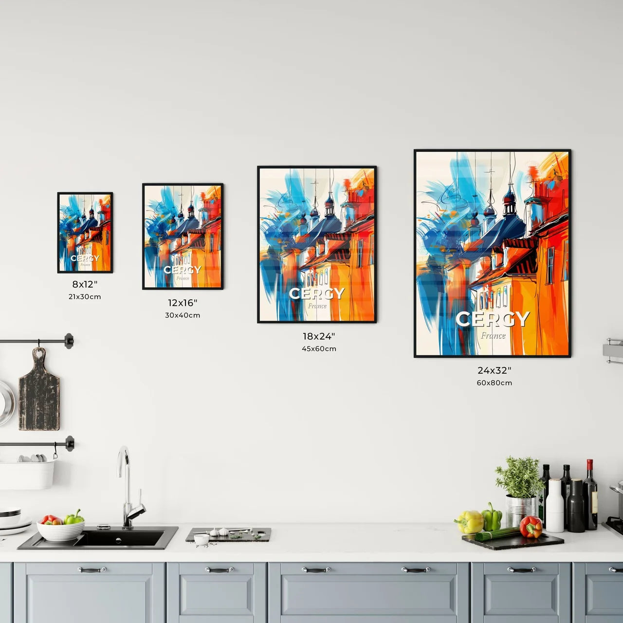 Vibrant Cergy, France Kitchen Art