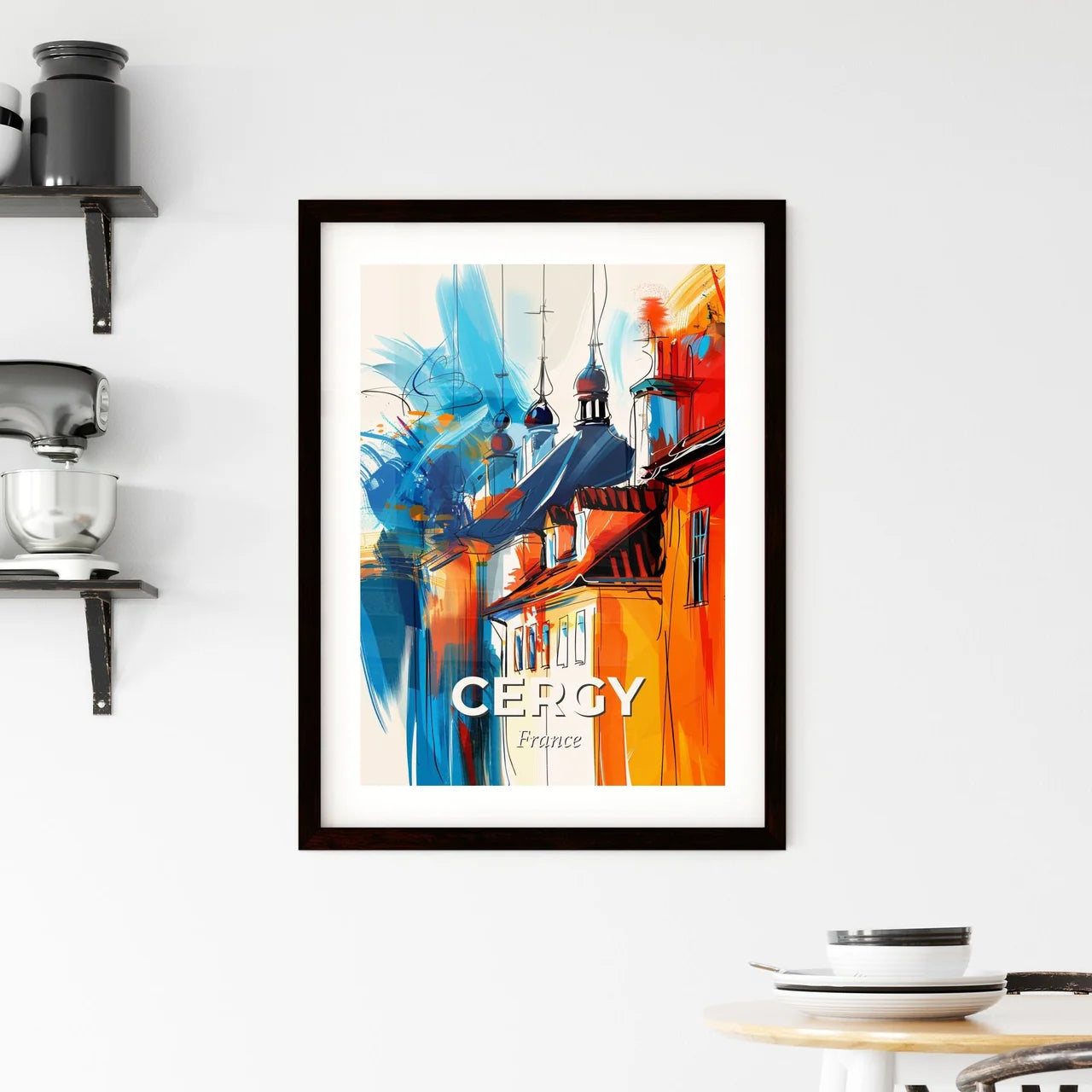 Vibrant Cergy, France Framed Print