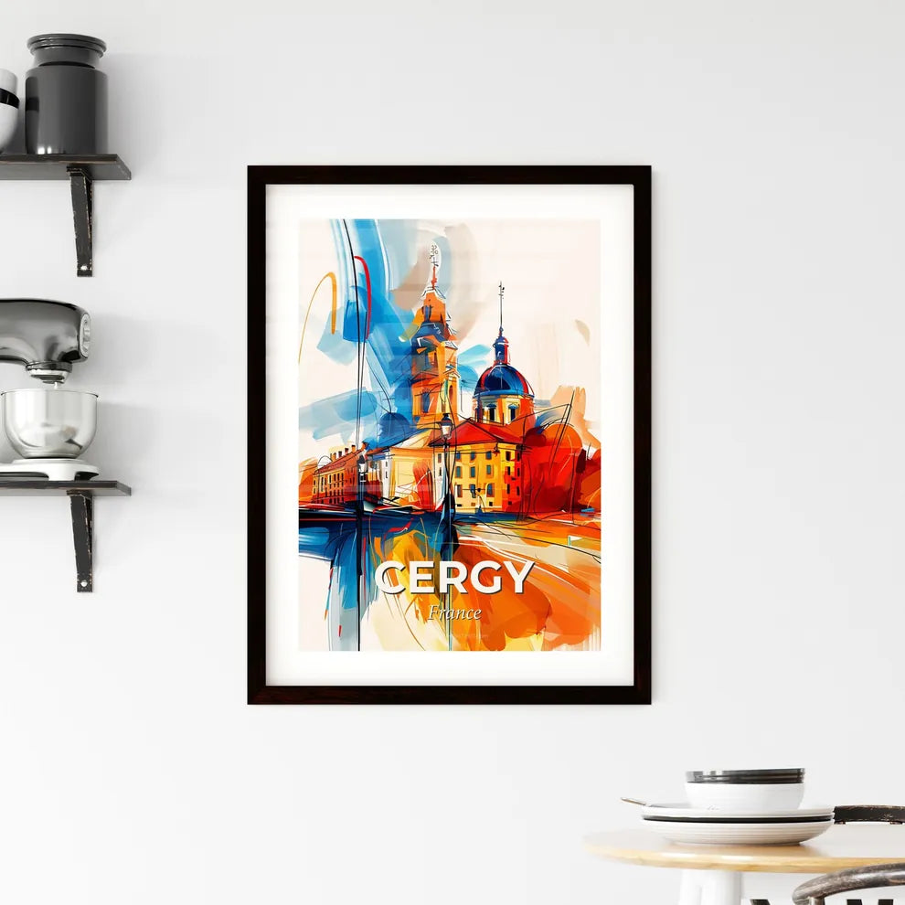 Vibrant Cergy, France Framed Print