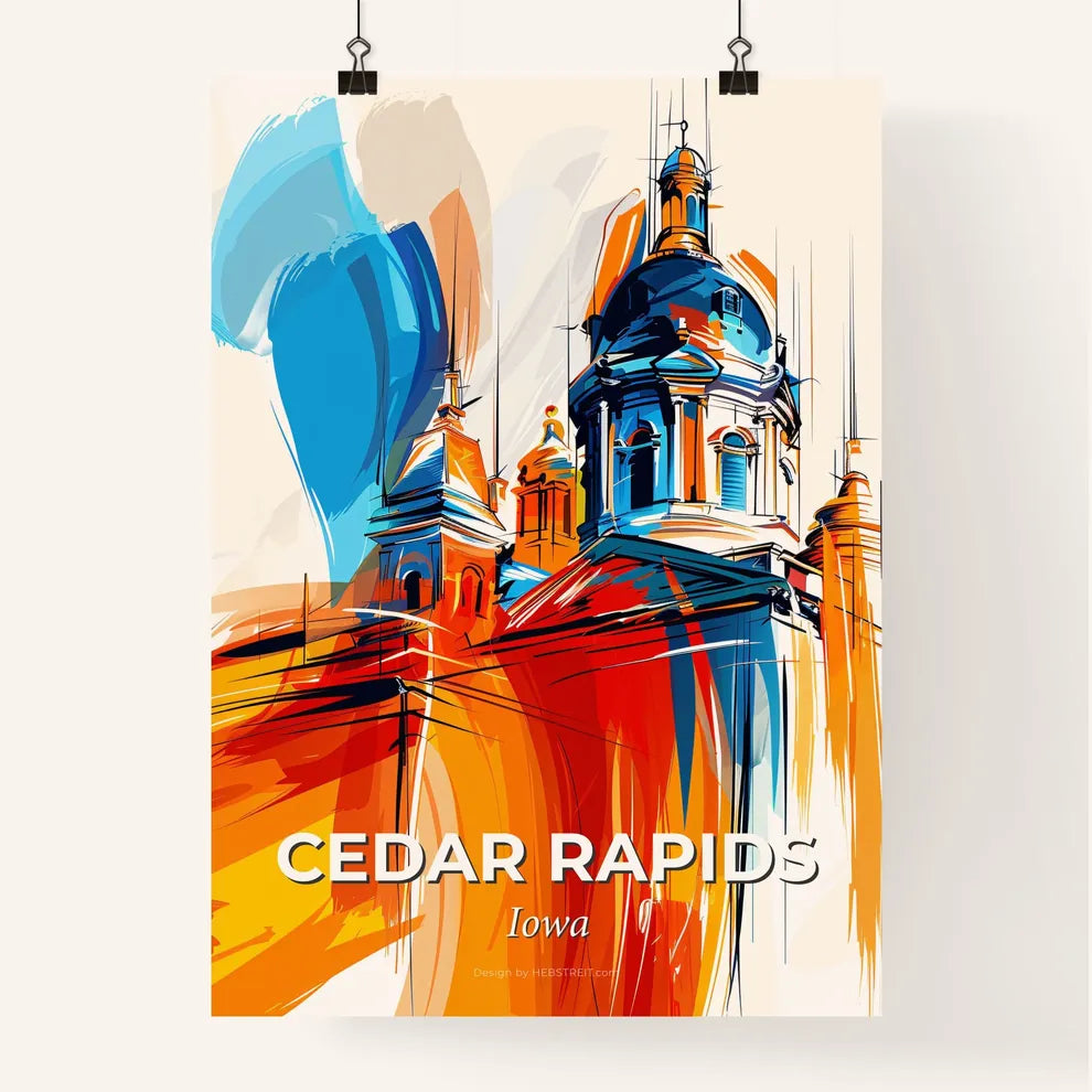 Vibrant Cedar Rapids, Iowa Poster
