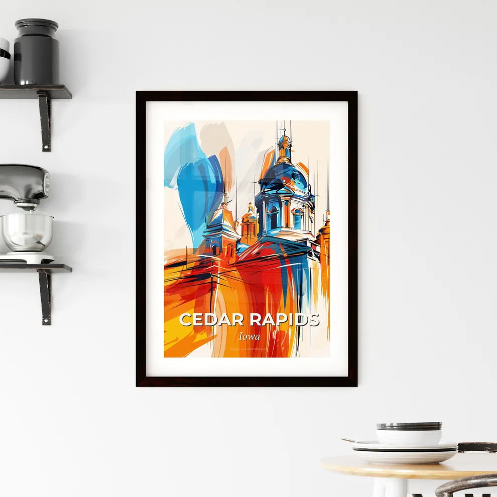 Vibrant Cedar Rapids, Iowa Framed Print