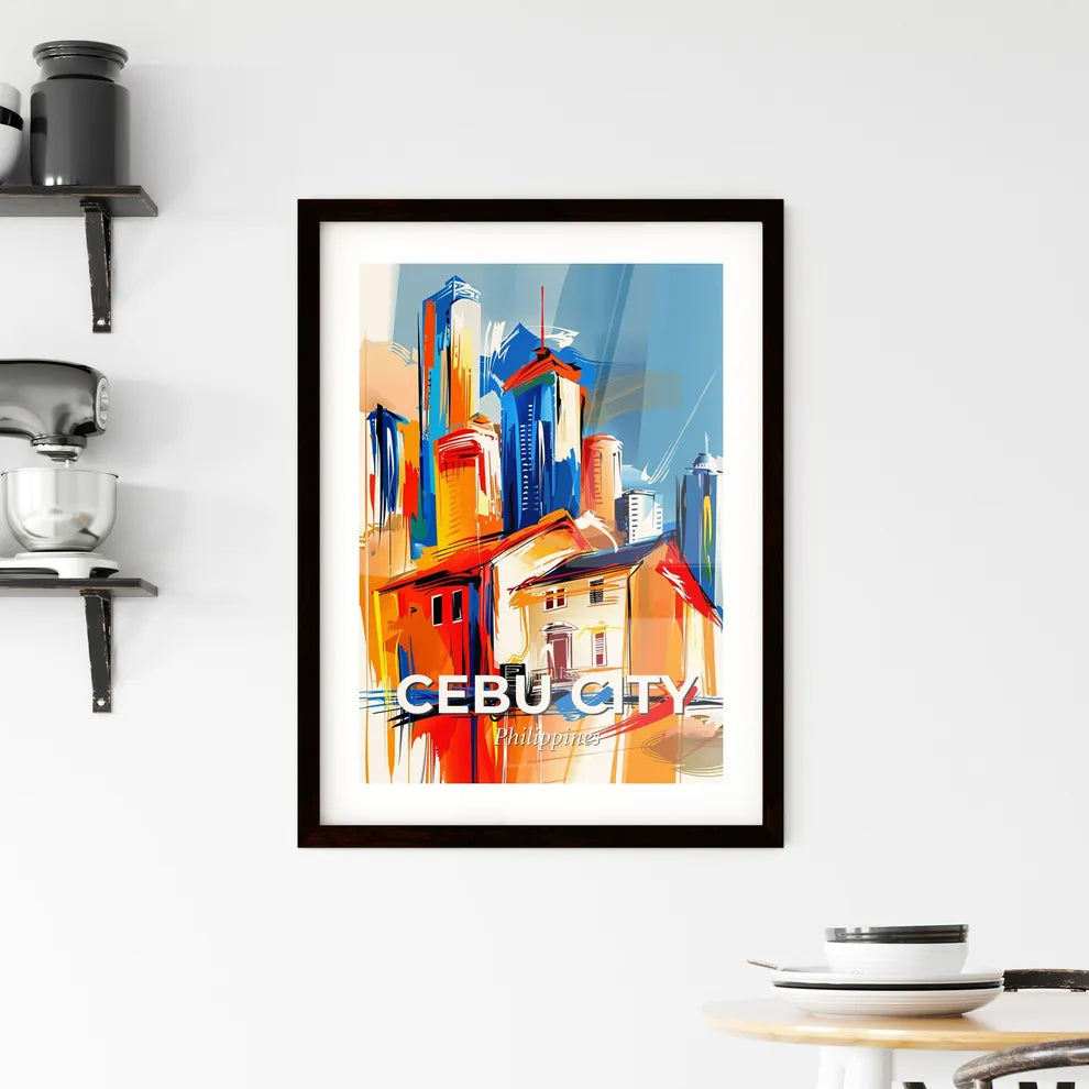 Vibrant Cebu City, Philippines Framed Print