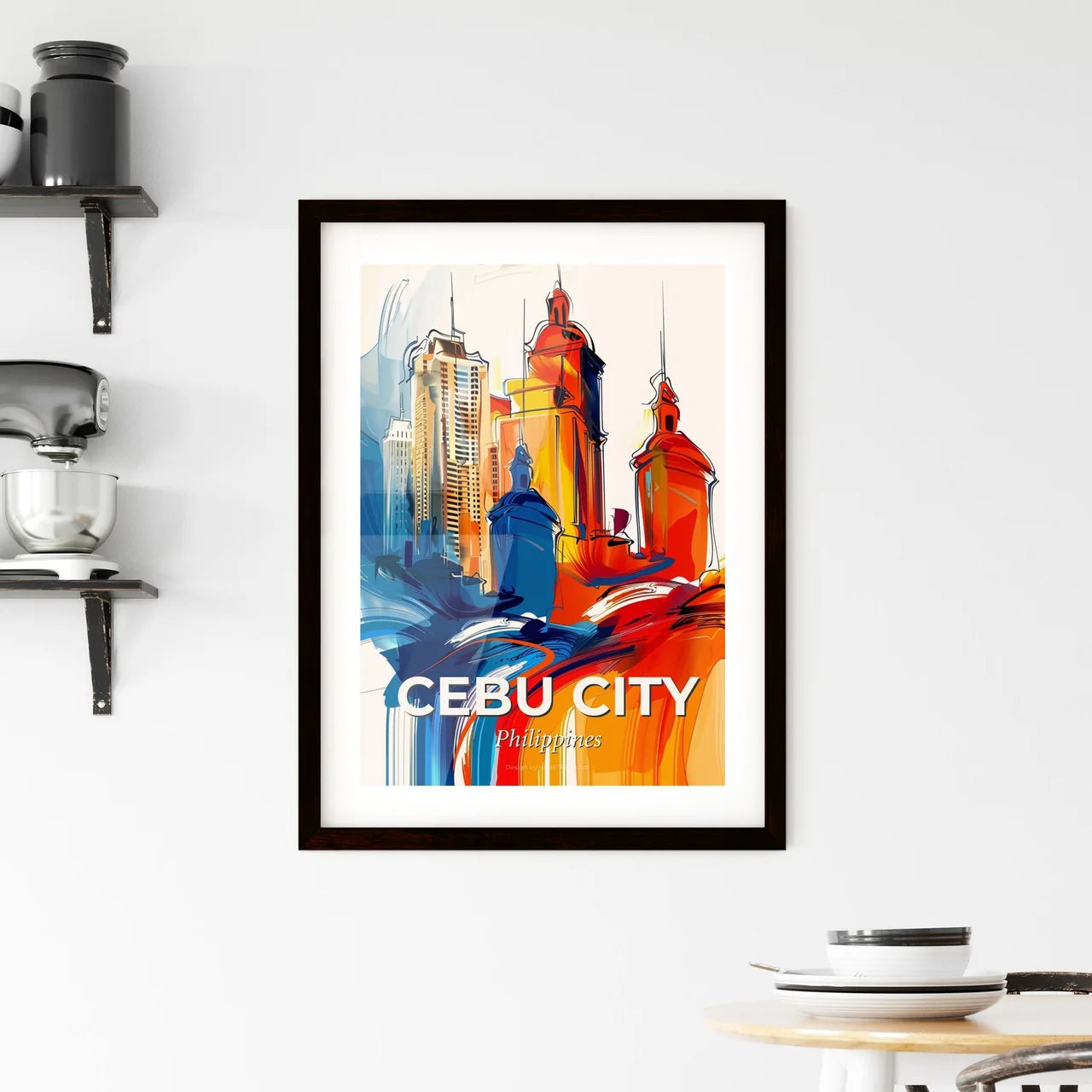 Vibrant Cebu City, Philippines Framed Print