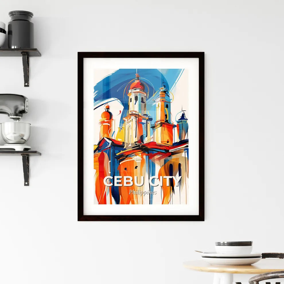 Vibrant Cebu City, Philippines Framed Print