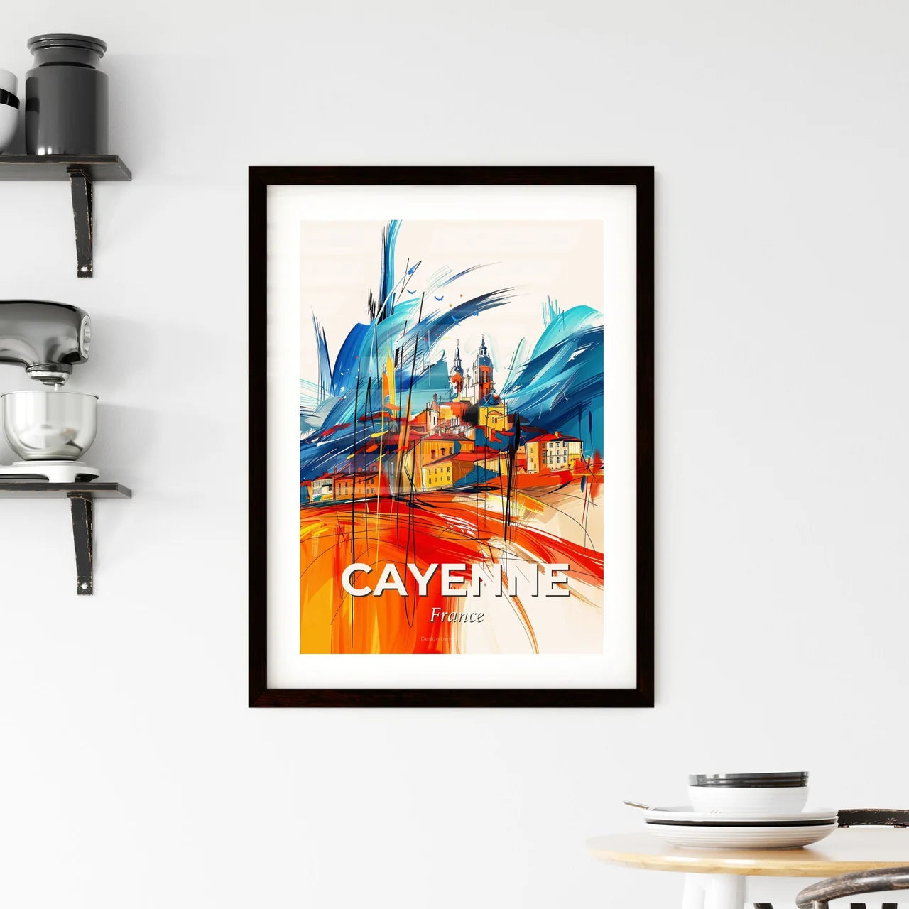 Vibrant Cayenne, France Framed Print