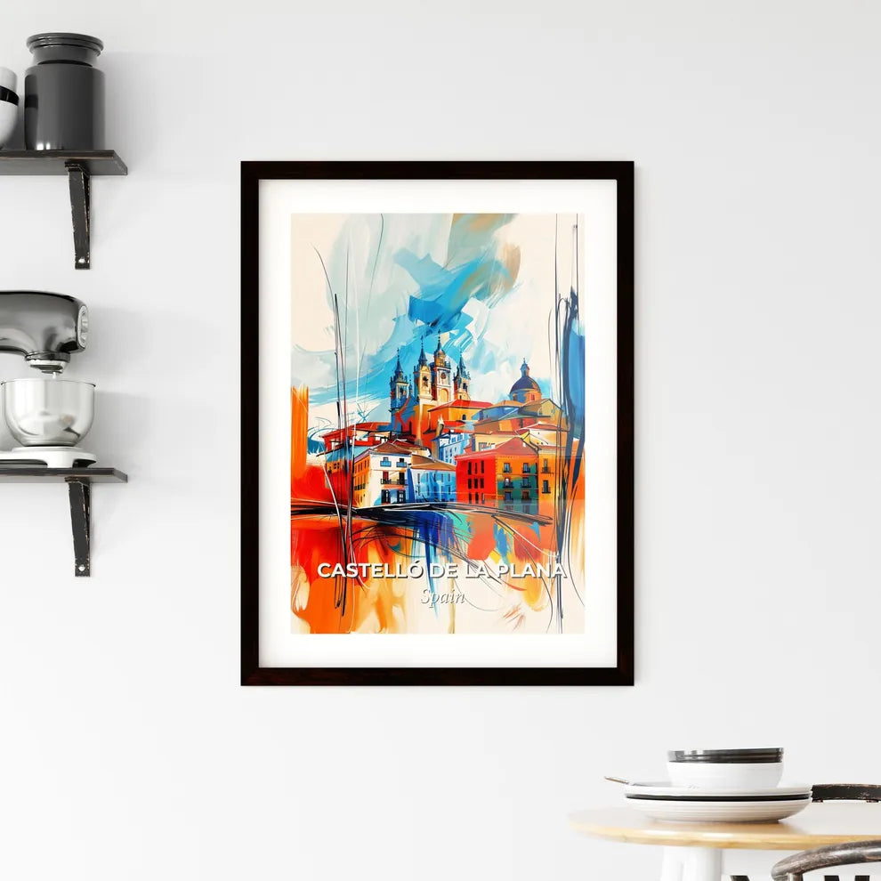 Vibrant Castelló De La Plana, Spain Framed Print
