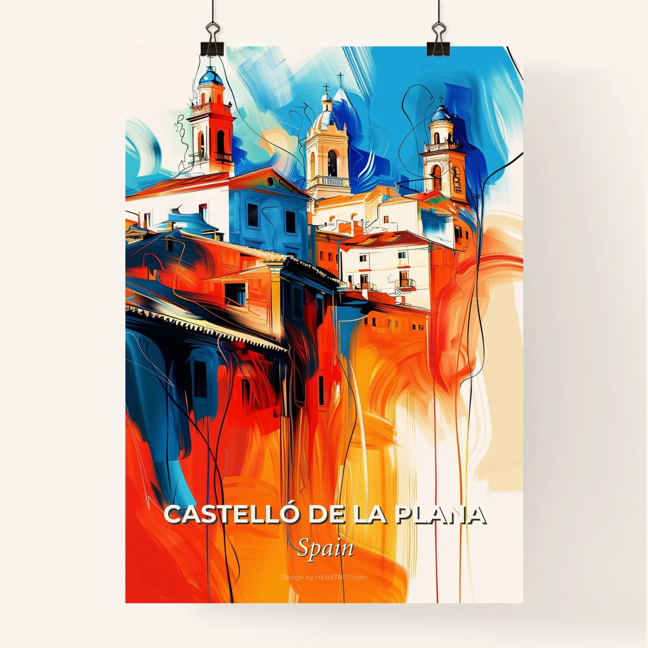 Vibrant Castelló De La Plana, Spain Poster