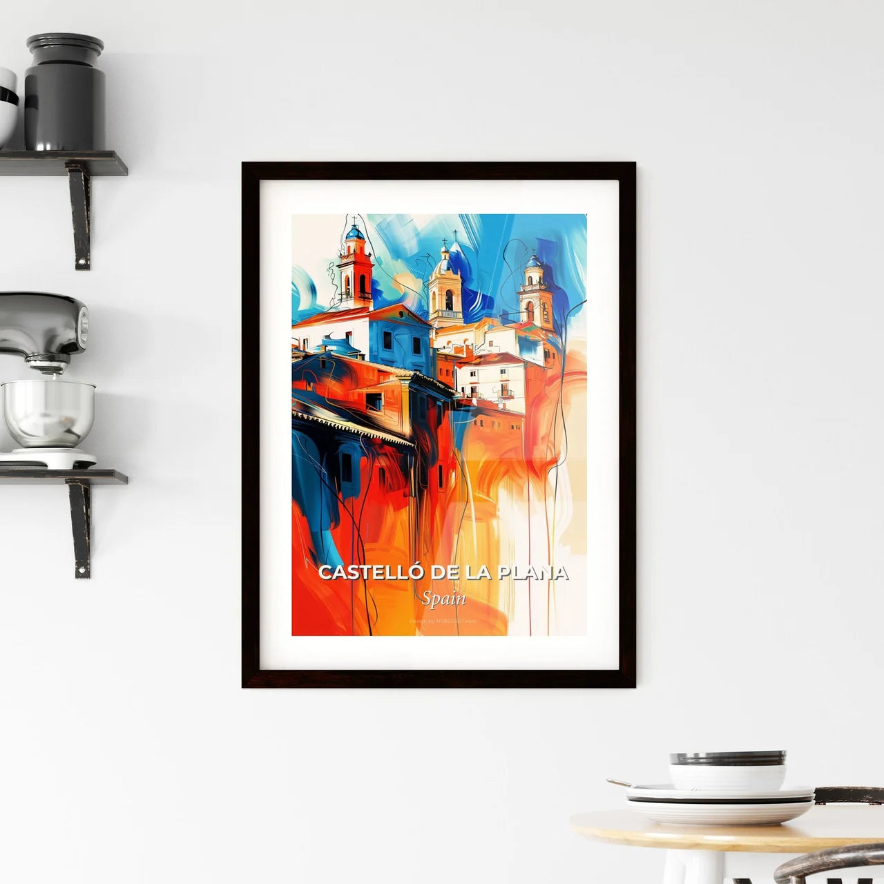 Vibrant Castelló De La Plana, Spain Framed Print