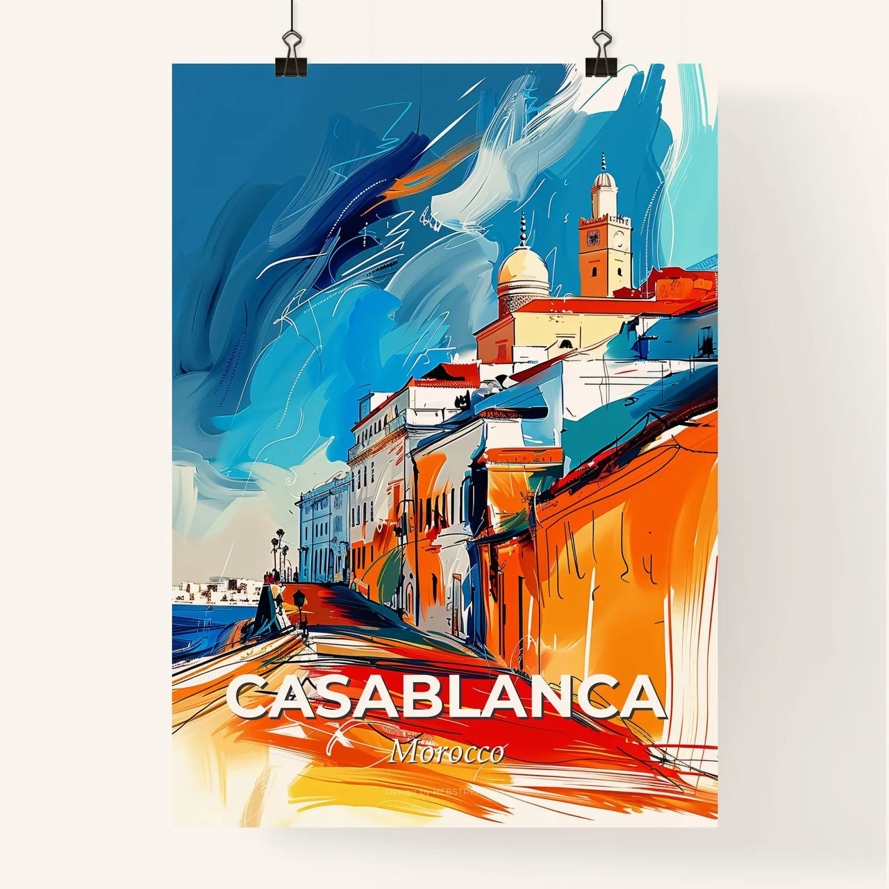 Vibrant Casablanca, Morocco Poster