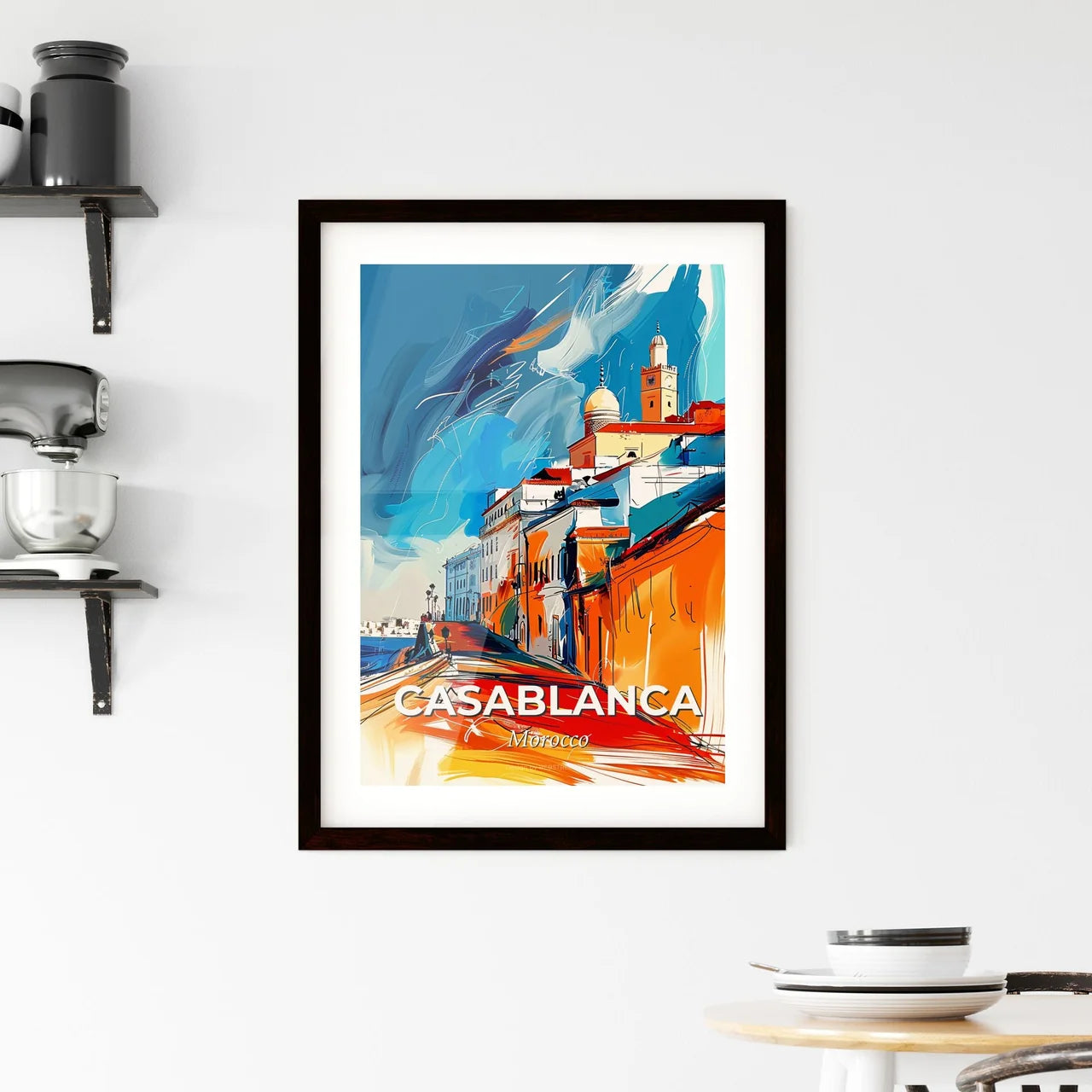 Vibrant Casablanca, Morocco Framed Print