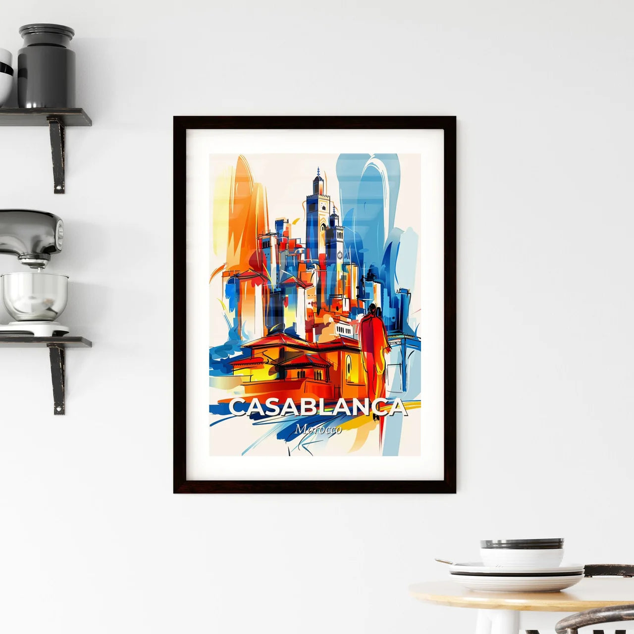 Vibrant Casablanca, Morocco Framed Print
