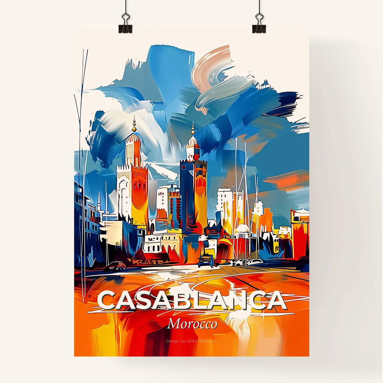 Vibrant Casablanca, Morocco Poster