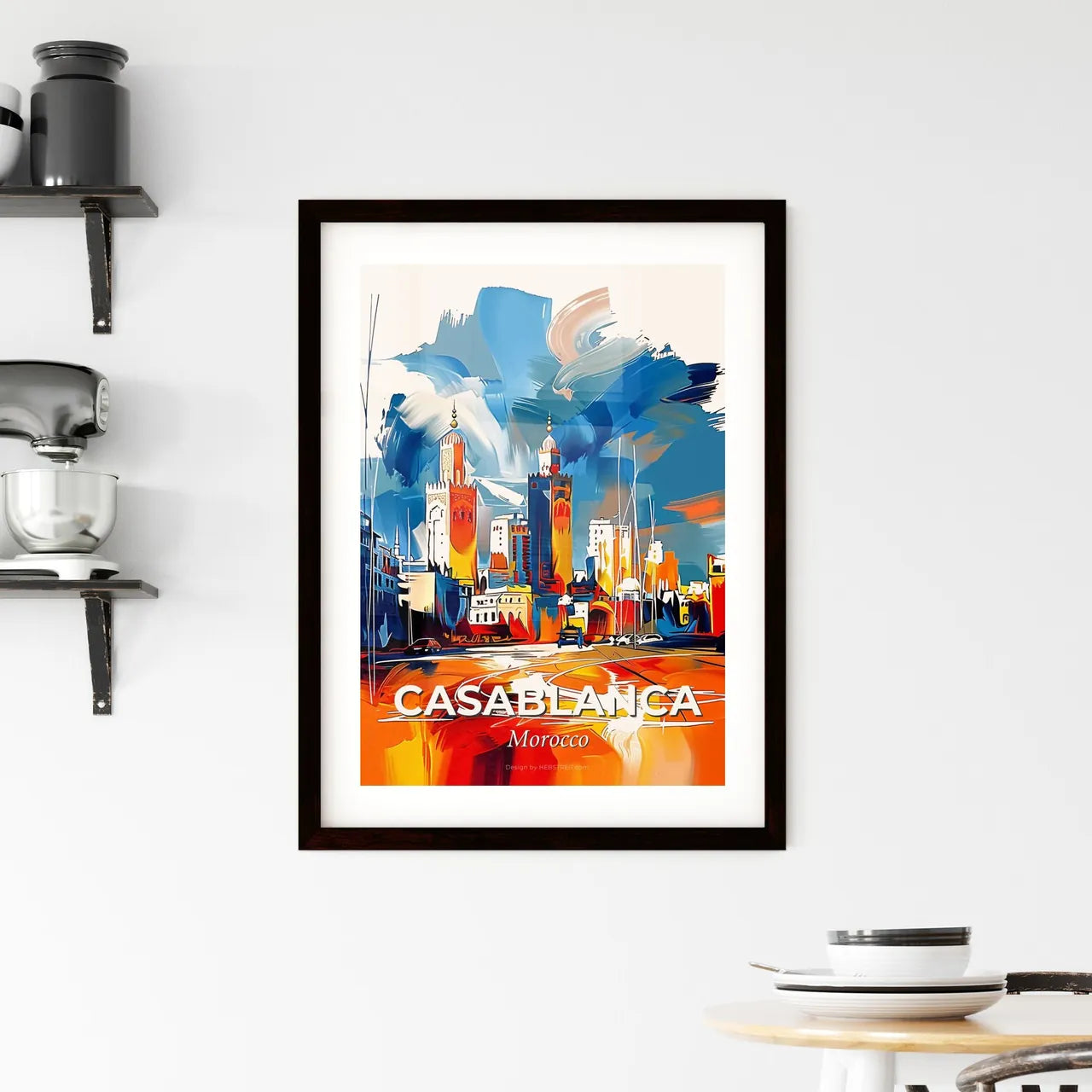 Vibrant Casablanca, Morocco Framed Print
